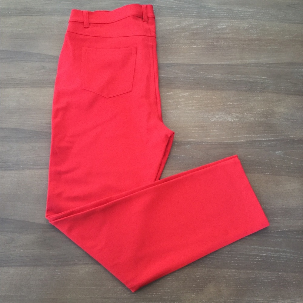 Roamans “Hot Red” Super Stretch Straight Pant